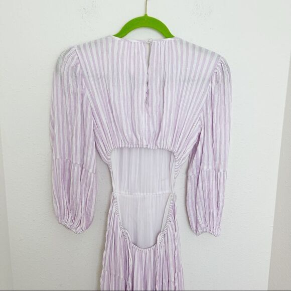 NWT Cinq A Sept Dress Lyle Striped Smocked Dress - Picture 5 of 12